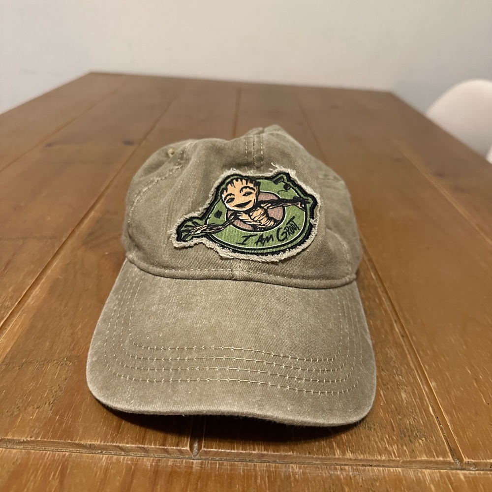 Disney Parks Marvel Adult Hat Guardians of the Galaxy I am Groot Adjustable Cap